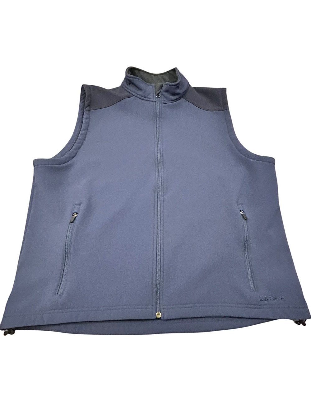 L.L.‎ Bean Men's Blue Softshell Vest Fleece Lined XL Casual Layer Polyester